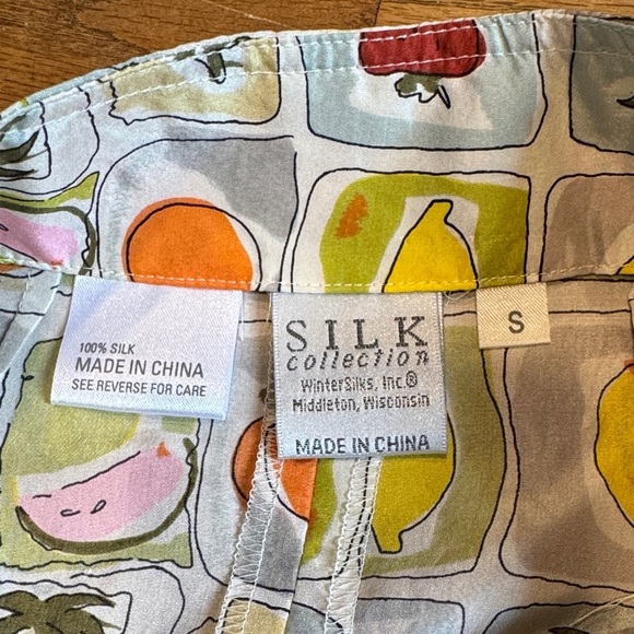 WinterSilks 100% Silks Fruit Print Wrap Skirt - Picture 2 of 2